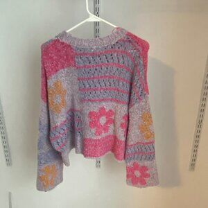 Moon & Madison Sweater- Purple & Pink